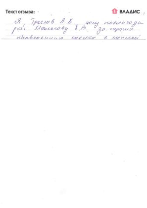 Оригинал отзыва: Тресков Антон Валерьевич, 2023-10-27